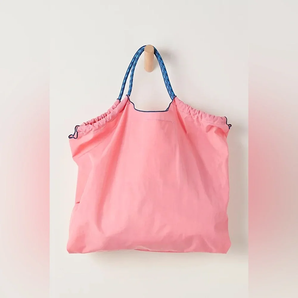 Free People FP Movement Blooming Buti Tote Pink Floral Rope Gym Bag
